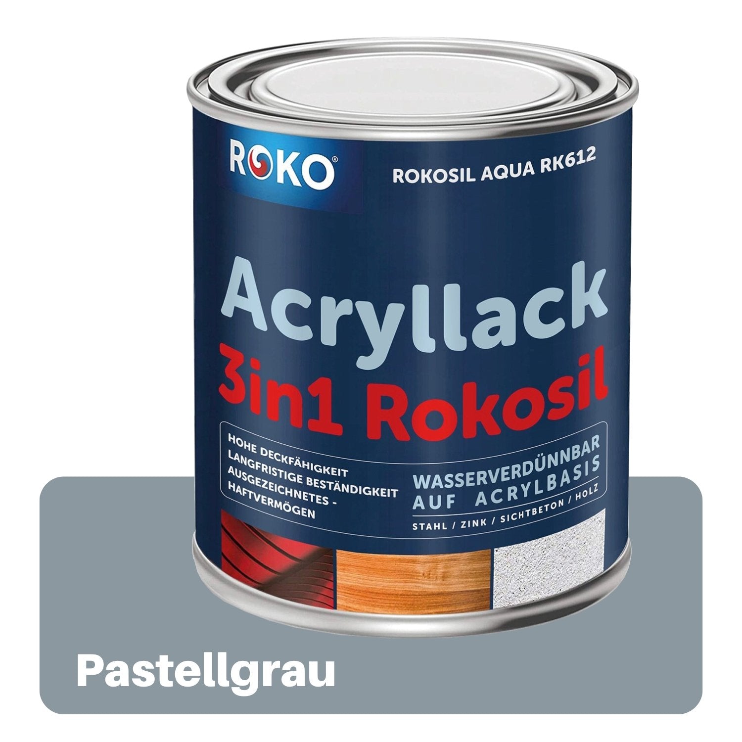 ROKO Acryllack & Buntlack: Der Multifunktionslack - 0.7 Kg Weiss - Berico Farben