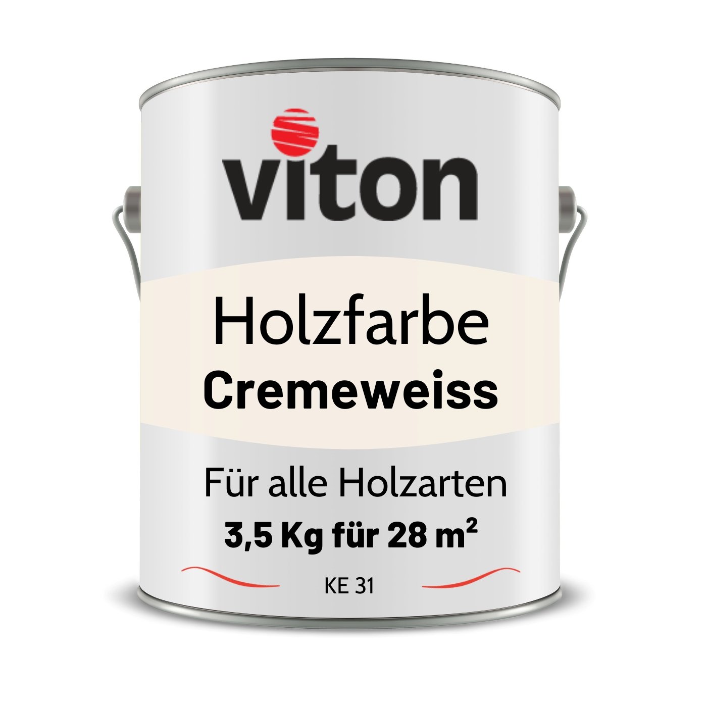 VITON Holzfarbe & Wetterschutzfarbe für Außen - 3in1 Grundierung & Deckfarbe - RAL 1015 - Hellelfenbein 3.5 Kg - Berico Farben