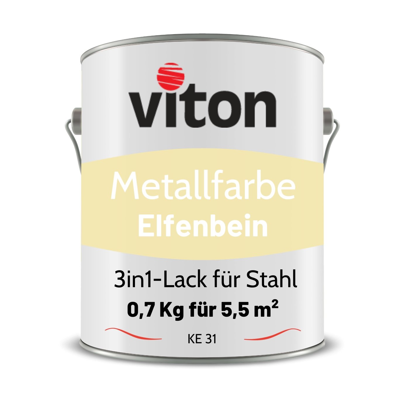 VITON Metallfarbe KE 31 für Außen inkl. Rostschutz & Grundierung - RAL 7035 - Lichtgrau 3.5 Kg - Berico Farben